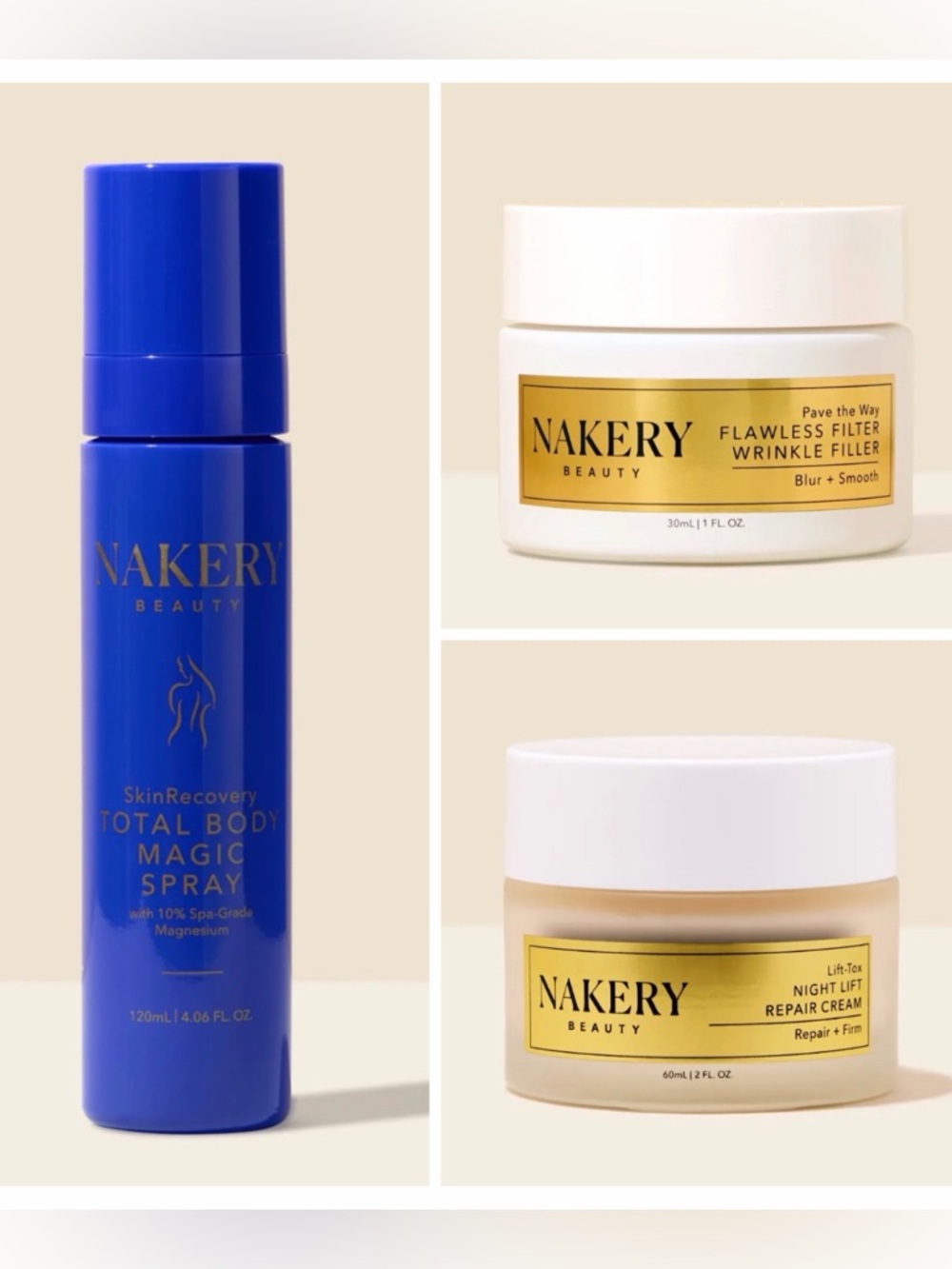 New Nakery Bundle! Magic Spray, Lift -Tox, and Pave the Way Full size in boxes!